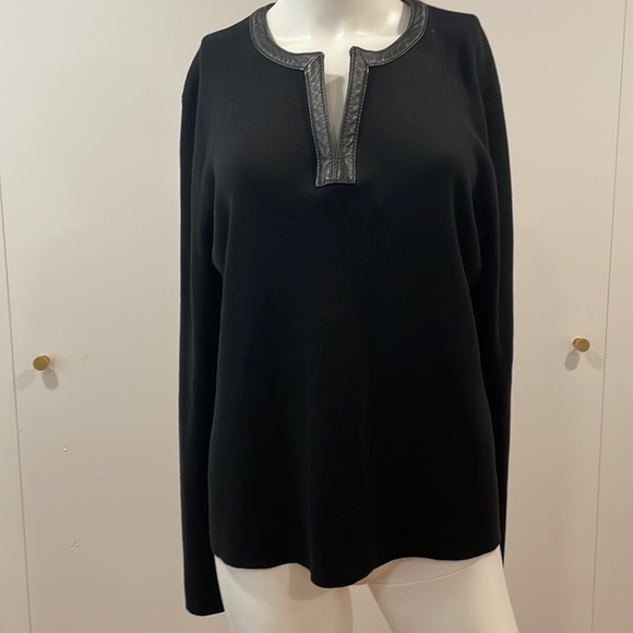 Geoffrey Beene Sport Black knit  Sweater SzXL - Picture 2 of 11